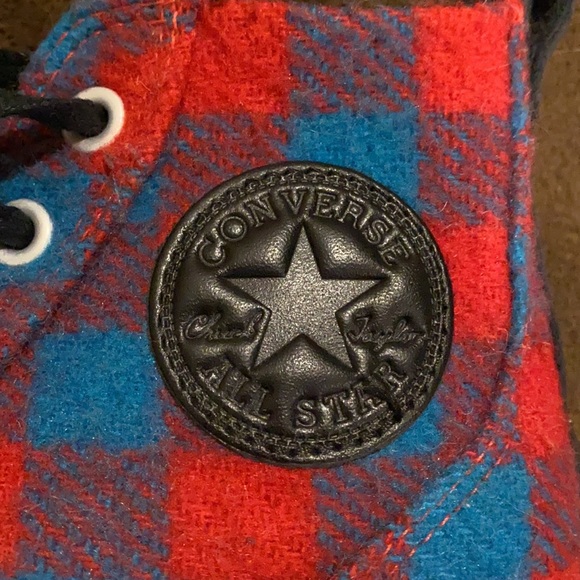 Converse X Woolrich, Plaid Hightop Chuck Taylor. Women’s 8 - Picture 5 of 9